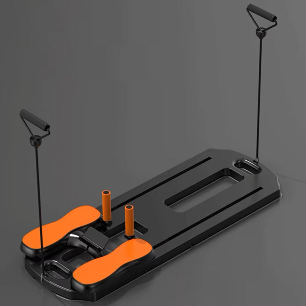 Planche de Pilates multifonctionnelle antidérapante pliable pour entraînement à domicile, idéale pour renforcer les muscles et améliorer la posture - couleur noir 